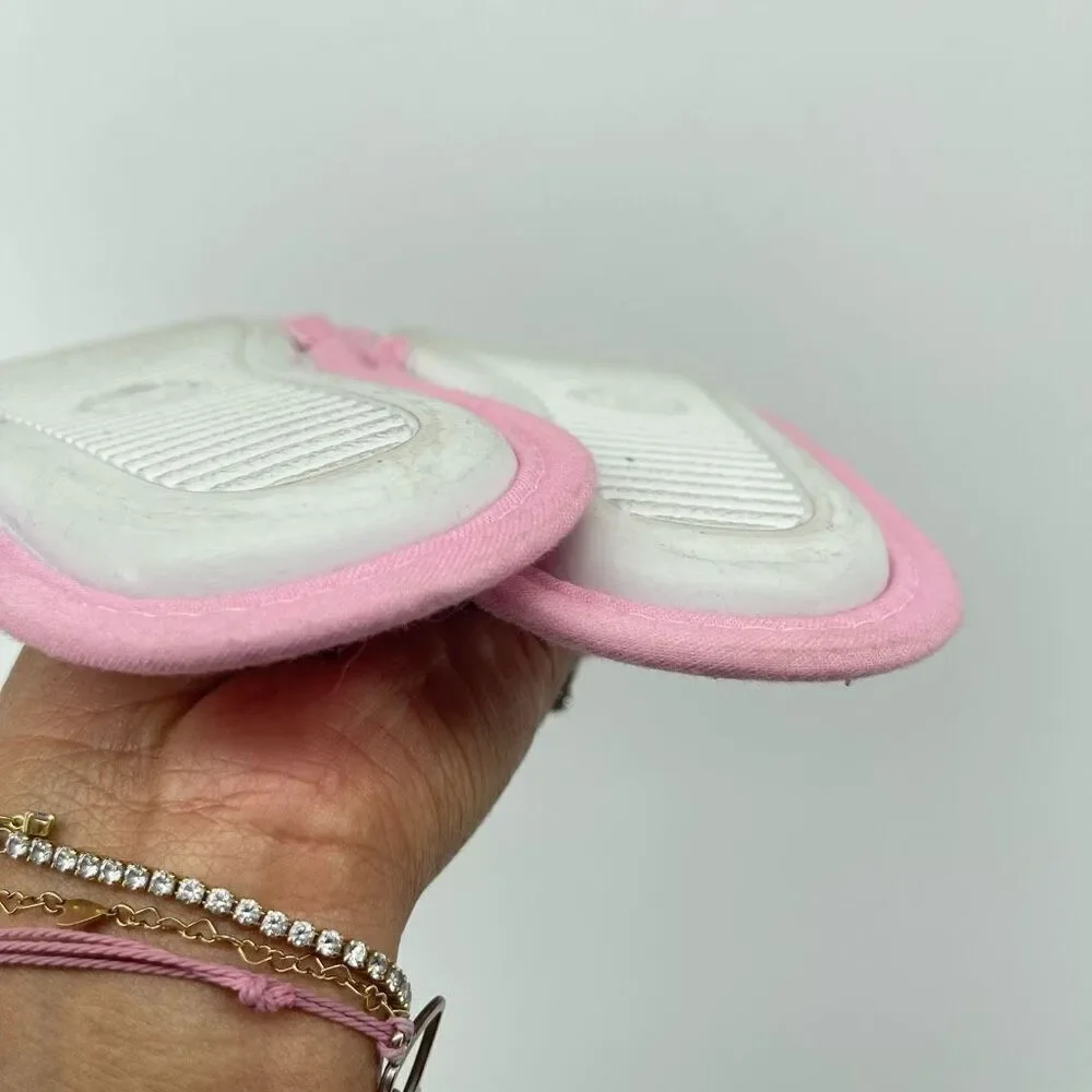 Barbie Girls Pink Plush Logo Slippers EU 34 / US 3